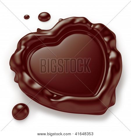 Hart-vormige chocolade Seal