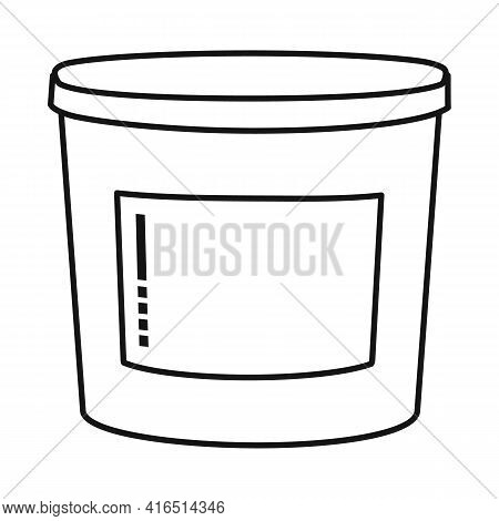 Isolated Object Of Bucket And Putty Logo. Graphic Of Bucket And Plastic Stock Symbol For Web.