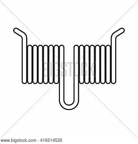 Vector Design Of Coil And Detail Sign. Web Element Of Coil And Metal Stock Vector Illustration.