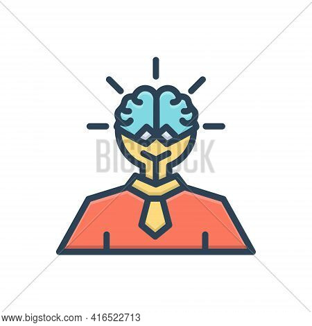 Color Illustration Icon For Smart-ideas Advice Astute Counsel Ideas Opinion Smart