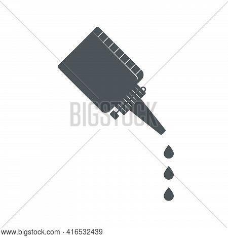 Oilcan Icon In Flat Style On White Background.vector Illustration.