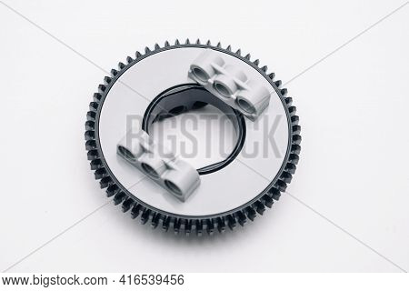 Round Gear With Teeth, Part For Assembly
