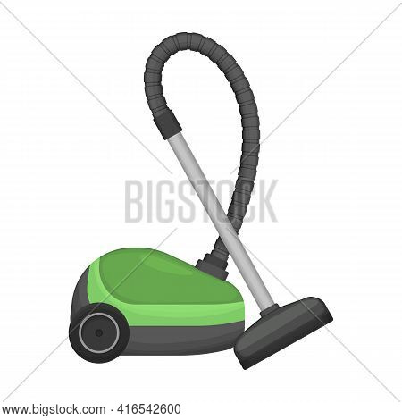 Vacuum Cleaner Vector Cartoon Icon. Vector Illustration Electric Vacuum On White Background. Isolate