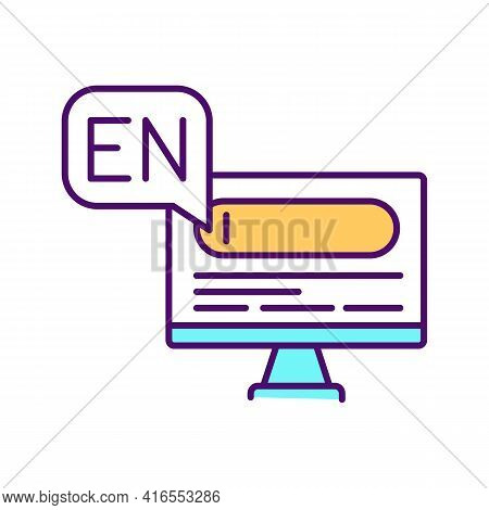 Language Optimization For Online Service Rgb Color Icon. Technology Customization. Target Audience. 