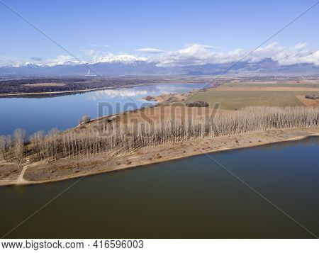 Aerial View Of Koprinka Reservoir, Stara Zagora Region, Bulgaria