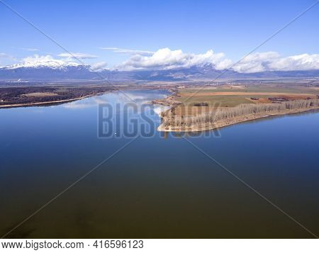 Aerial View Of Koprinka Reservoir, Stara Zagora Region, Bulgaria