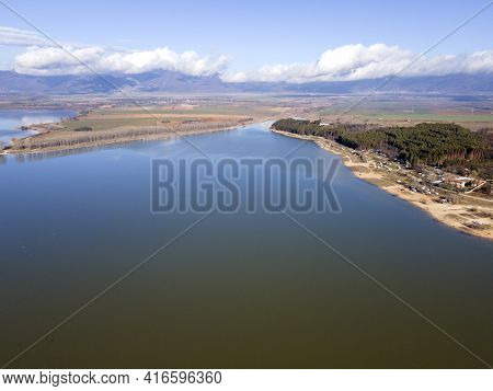 Aerial View Of Koprinka Reservoir, Stara Zagora Region, Bulgaria