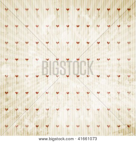 Retro Pattern With  Hearts