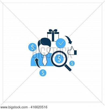 Individual Payment Flat Icon. Portion Of Total Payout Amount. Personal Deposit.universal Basic Incom