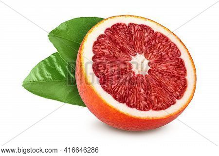 Blood Red Oranges Isolated On White Background With Clipping Path And Full Depth Of Field