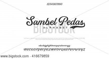 Abstract Minimal Serif Alphabet Fonts. Typography Technology Vector Illustration