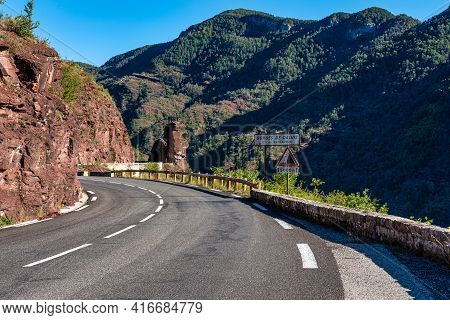 Gorges De Daluis Or Chocolate Canyon As It Is Called By Locals Because Of The Rocks Color Formed By 