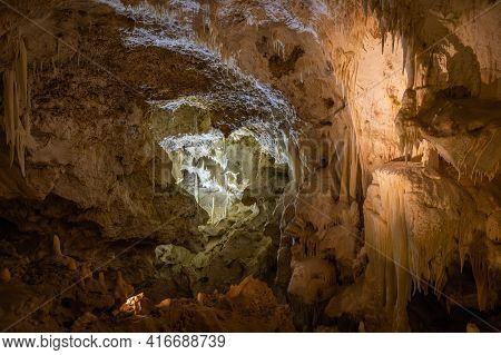 The Frasassi Caves (grotte Di Frasassi) Are A Famous Karst Cave System In Central Italy. Marche, Ita