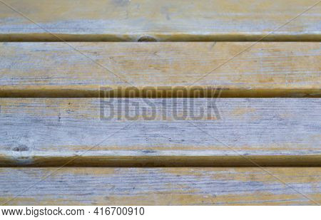 Wooden Boards Surface Bench Horizontal. Quality Photo