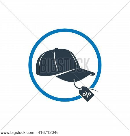 Shop Hat Logo Design Vector Illustration, Creative Hat Logo Design Concept Template, Symbols Icons