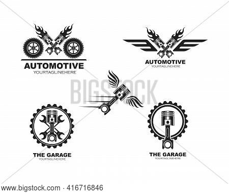 Piston Vector Icon Illustration Design