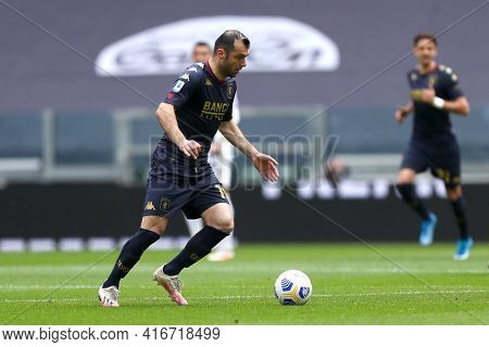 Torino, Italy. 13 April 2021. Goran Pandev Of Genoa Cfc  During The Serie A Match Between Juventus F
