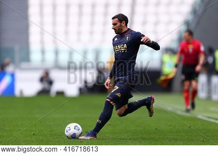 Torino, Italy. 13 April 2021. Davide Zappacosta Of Genoa Cfc  During The Serie A Match Between Juven