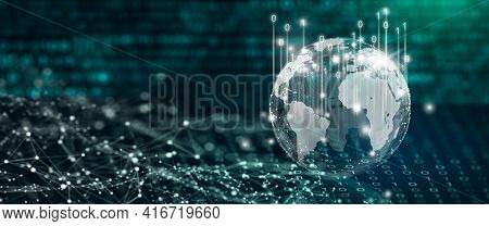 Future Of Technology. Digital Convergence, Technological Convergence, And Media Convergence. Global 
