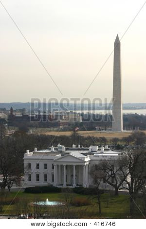 Valkoinen talo ja Washington Monument