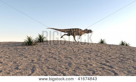 Cerantosaurus auf Sand Gelände