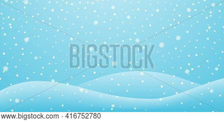 Christmas Holiday Background. Winter Snow December Landscape, White Cold Falling Snowflake. Snowfall
