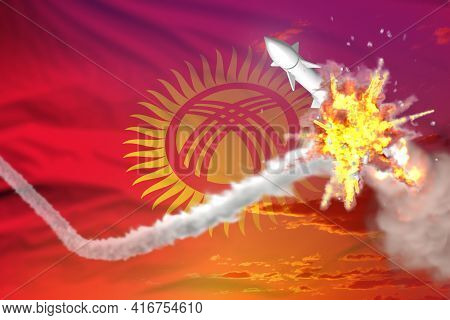 Strategic Rocket Destroyed In Air, Kyrgyzstan Supersonic Missile Protection Concept - Missile Defens