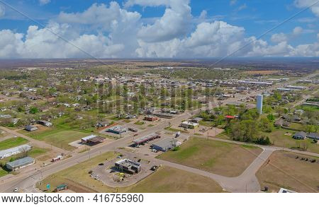 Aerial View Of Residential Quarters At Beautiful Town Urban Landscape The Stroud Oklahoma Us