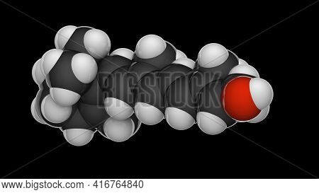 Vitamin A(retinol). Found In Food And Used As A Dietary Supplement. 3D Illustration. Chemical Struct