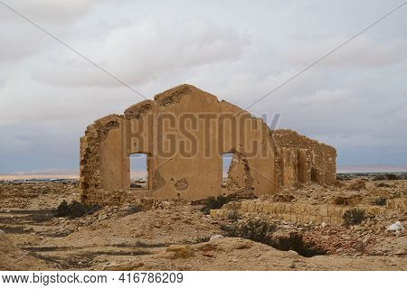 The Ruins Of A Turkish Railway Station In The Negev Desert In Israel Built More Than A Hundred Years