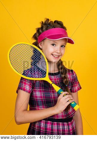 Nice Smile. Kid Tennis Player. Back To School. Happy And Healthy Childhood. Active Lifestyle.