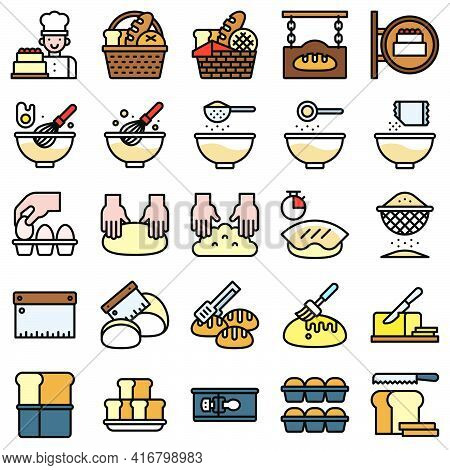 Bakery And Baking Related Icon Set 2, Filled Style