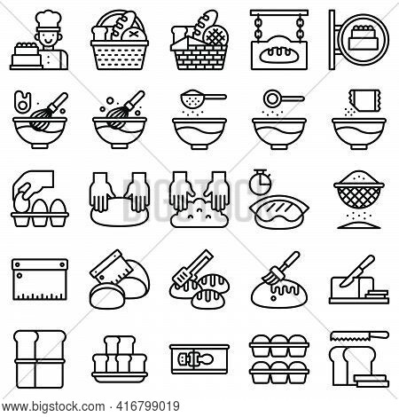 Bakery And Baking Related Icon Set 2, Line Style