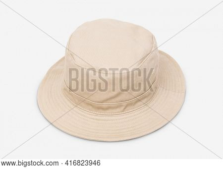 Beige bucket hat unisex accessory