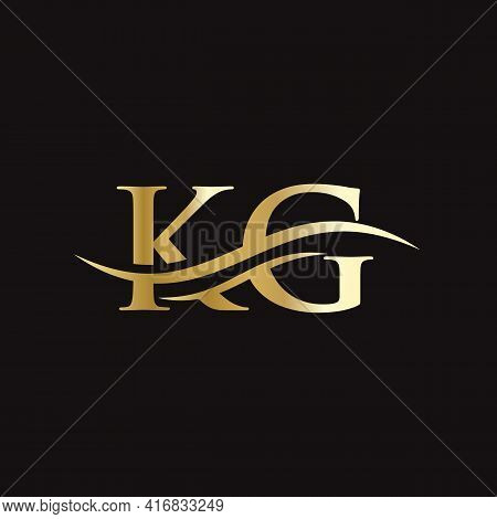Kg Letter Linked Logo For Business And Company Identity. Initial Letter Kg Logo Vector Template.