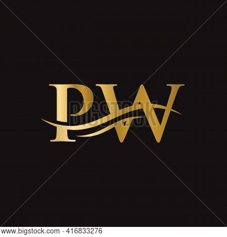 Pw Linked Logo For Business And Company Identity. Creative Letter Pw Logo Vector