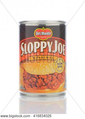 IRVINE, CALIFORNIA - MAY 23, 2019:  A can of Del Monte Sloppy Joe Sauce Original Flavor.