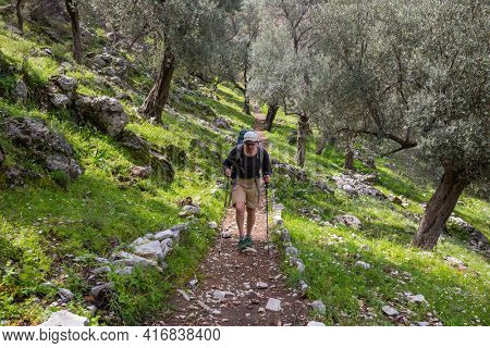 Beautiful landscapes on the Carian trail. Aegean Sea, Turkey.