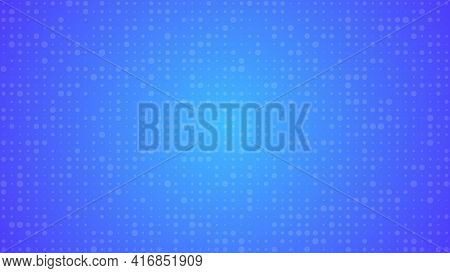Abstract Geometric Background Of Sircles. Blue Pixel Background With Empty Space. Vector Illustratio