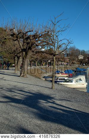 Beautiful Day At The Walensee In Weesen In Switzerland 21.2.2021