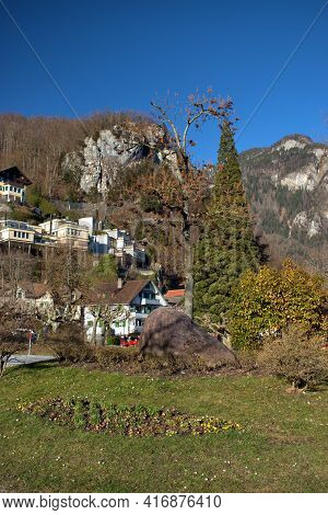 Natural Scenery From A Park In Weesen In Switzerland 21.2.2021