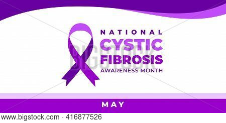 National Cystic Fibrosis Awareness Month. Vector Web Banner For Social Media, Poster, Card, Flyer. T