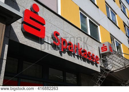 Bochum, Germany - September 17, 2020: Sparkasse Savings Bank Branch In Dortmund, Germany. It Is Part