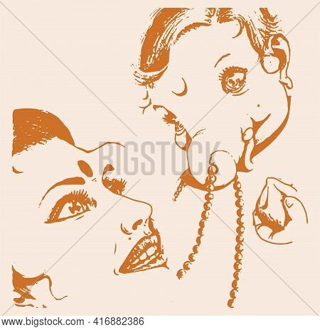 Sketch Of Lord Ganesha Or Vinayaka Editable Outline Illustration
