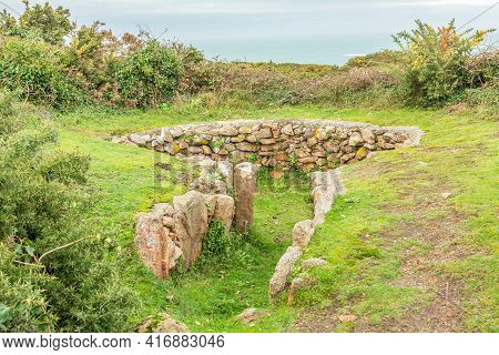 Remains Of La Sergente Neolitic Tomb, Bailiwick Of Jersey, Channel Islands