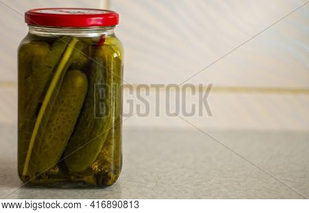 In A Jar On A White Background