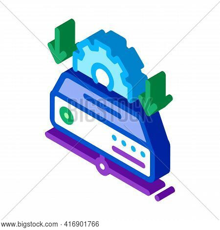 Download Process Of Machine Learning Color Icon Vector. Isometric Download Process Of Machine Learni