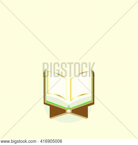 A Vector Of Quran On Cream Background. Use For Islamic Wich Template.