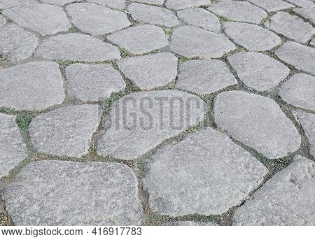 Background Of Stones Of An Ancient Roman Road In Southern Italy