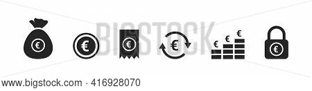 Currency Icons. Euro Icons. Money Signs. Finansial Vector Icons. Vector Illustration